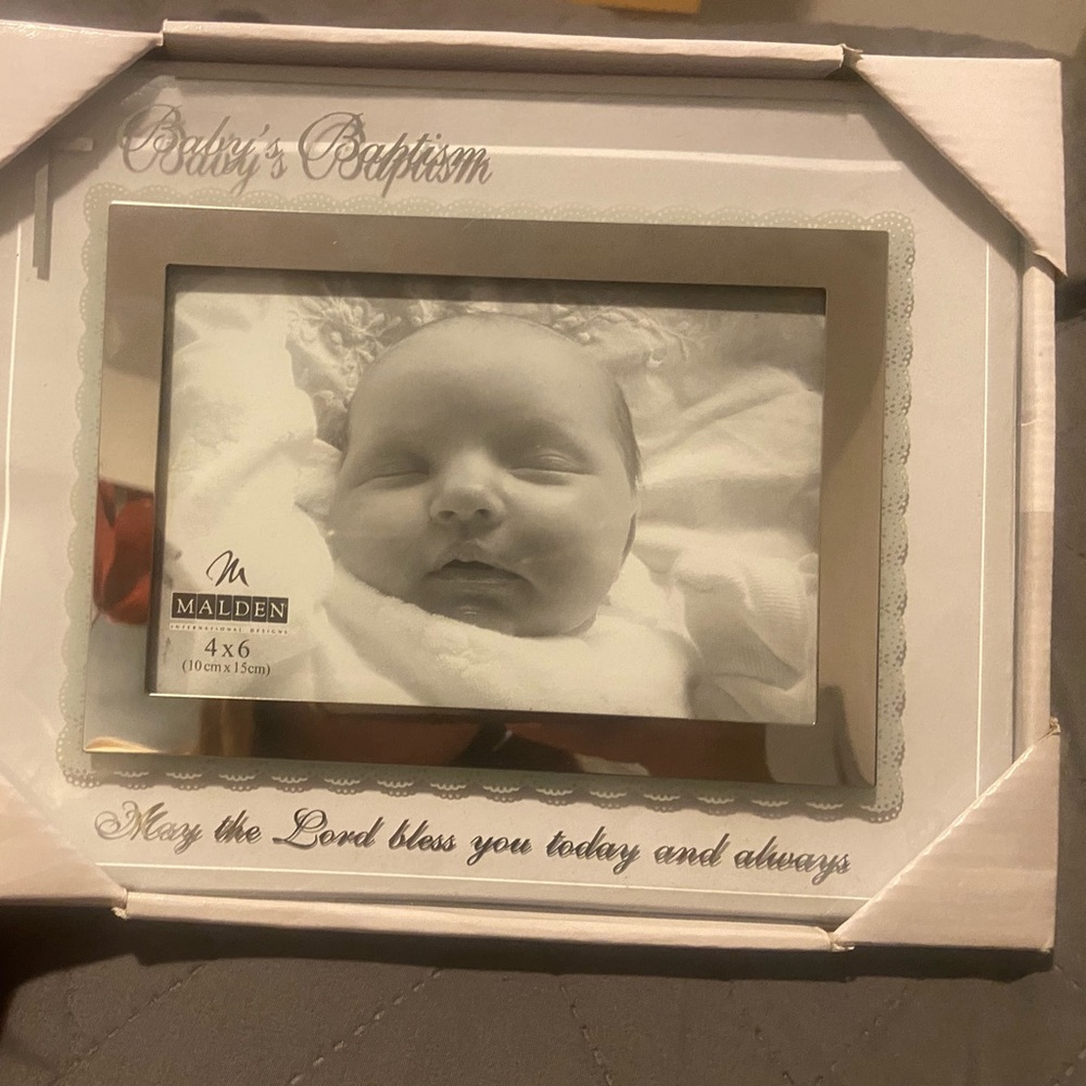 Baby’s baptism frame